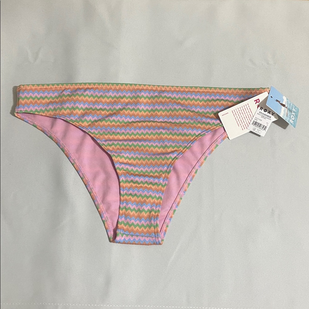 ROXY Women's Wavy Stripe Moderate Bottom Bikini Bottom Size XL